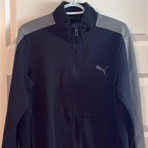 Puma Men's Black and Gray Performance Jacket